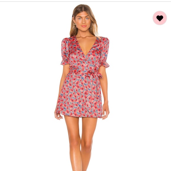 House of Harlow Aja Mini dress in red poppy floral - Picture 1 of 7